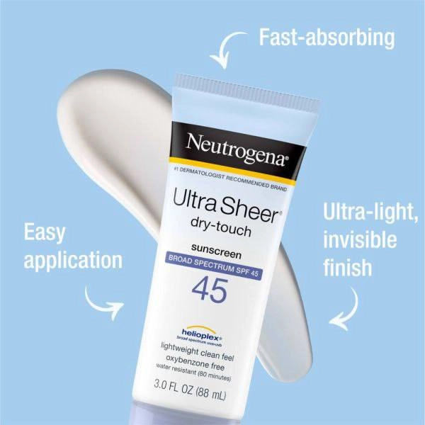 ضد آفتاب بدون رنگ نیتروژنا مدل ULTRA-SHEER SPF 45